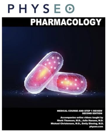 Physeo Pharmacology: Medical Course and Step 1 Review, second-edition cover from the supplied publication information.